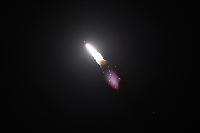 Archivo - Arquivo - Lançamento de um míssil balístico intercontinental “Minuteman III” durante um exercício das Forças Armadas dos Estados Unidos em novembro de 2024 (arquivo)