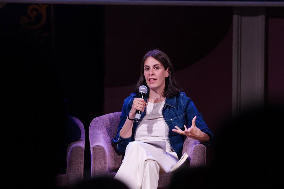 La portavoz de Más Madrid en el Ayuntamiento de Madrid, Rita Maestre, interviene durante la presentación del libro ‘Quemados. ¿Hasta cuándo vamos a aguantar?’, a 14 de mayo de 2026, en Madrid (España). Foto de archivo