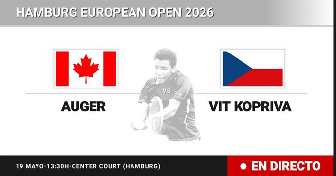 Felix Auger-Aliassime - Vit Kopriva: resumen y estadísticas del partido de Dieciseisavos de final de Hamburg European Open