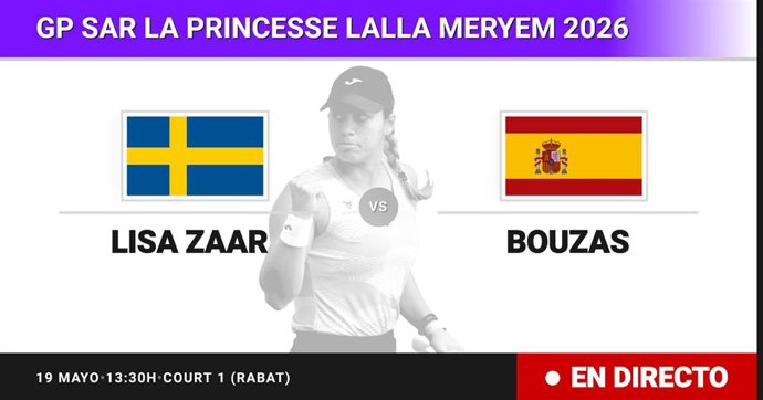 Lisa Zaar - Jessica Bouzas Maneiro: resumen y estadísticas del partido de Dieciseisavos de final de GP SAR La Princesse Lalla Meryem