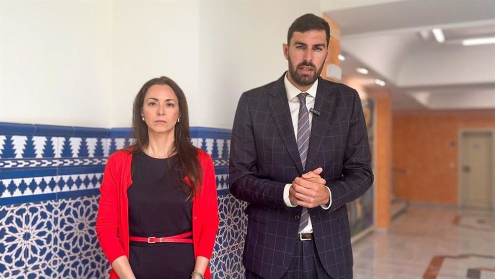 Los diputados del grupo parlamentario Mixto, José Ángel Antelo y Virginia Martínez