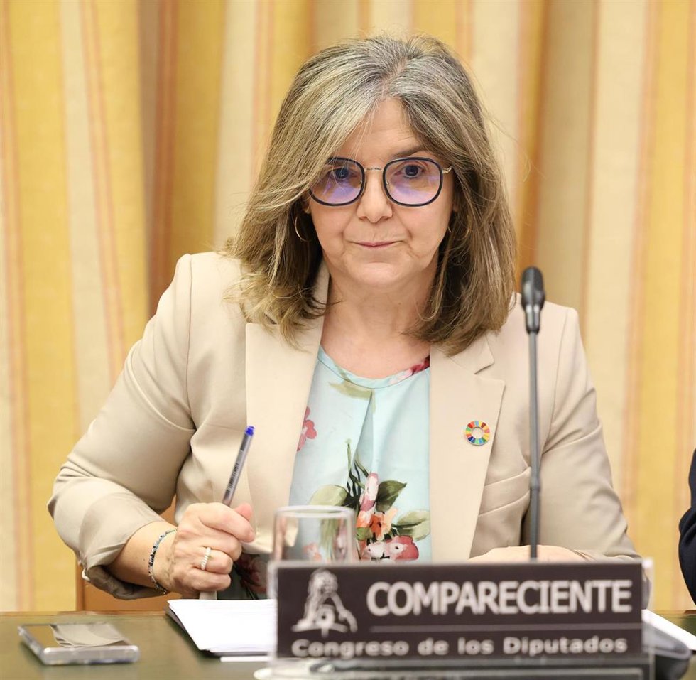 La secretaria de Estado de Migraciones, Pilar Cancela, comparece ante la comisión correspondiente en el Congreso de los Diputados, a 19 de mayo de 2026, en Madrid (España). 