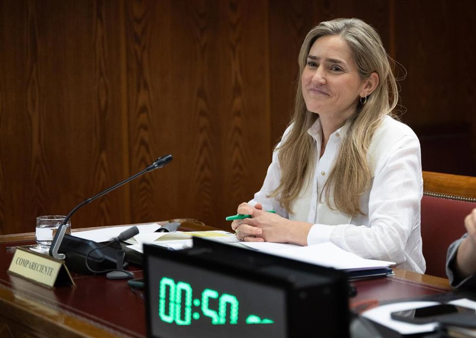 La vicepresidenta tercera y ministra para la Transición Ecológica y el Reto Demográfico, Sara Aagesen, comparece en la Comisión de Investigación sobre la dana, en el Senado, a 19 de mayo de 2026, en Madrid (España). Aagesen ha sido citada para informar so