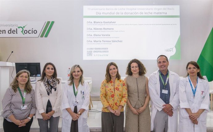 Imagen de la celebración del X Aniversario del Banco Regional de Leche en el Hospital Virgen del Rocío.