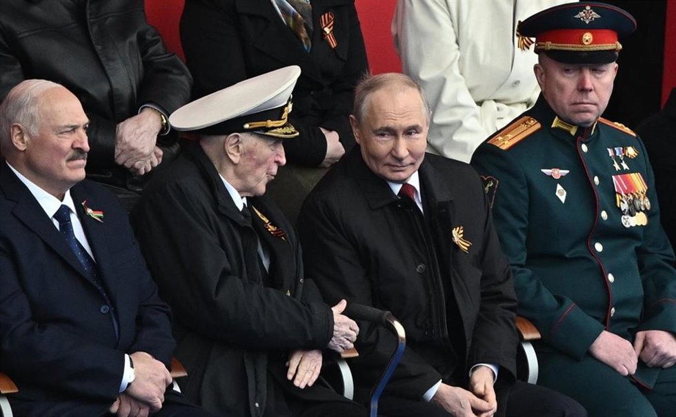 El presidente ruso, Vladimir Putin, durante el desfile por el Día de la Victoria.