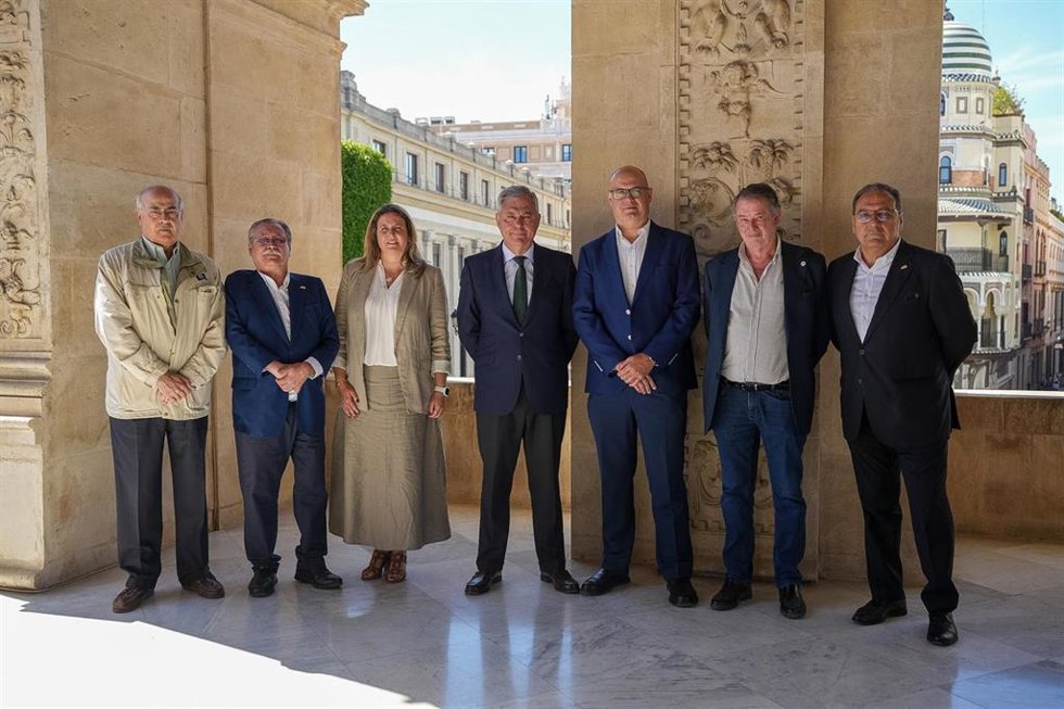Imagen de la reunión entre el Ayuntamiento y las asociaciones culturales que solicitan la protección de estas dos obras de Velázquez y la otra obra anónima.