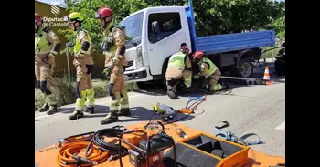 Una trabajadora de Borriana muere atropellada por un camión municipal, golpeado por otro vehículo
