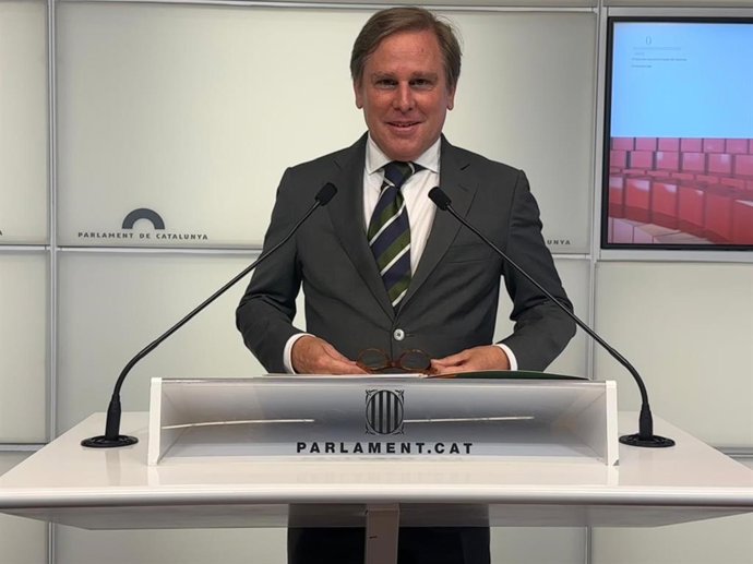 El portaveu de Vox al Parlament, Joan Garriga