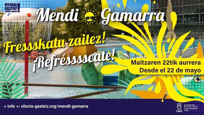 Gasteizko Mendizorrotza eta Gamarrako kirolguneek ostiralean hasiko dute udako denboraldia