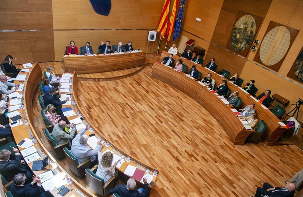Imagen del pleno ordinario de mayo 2026 celebrado en la Diputación de Valencia.