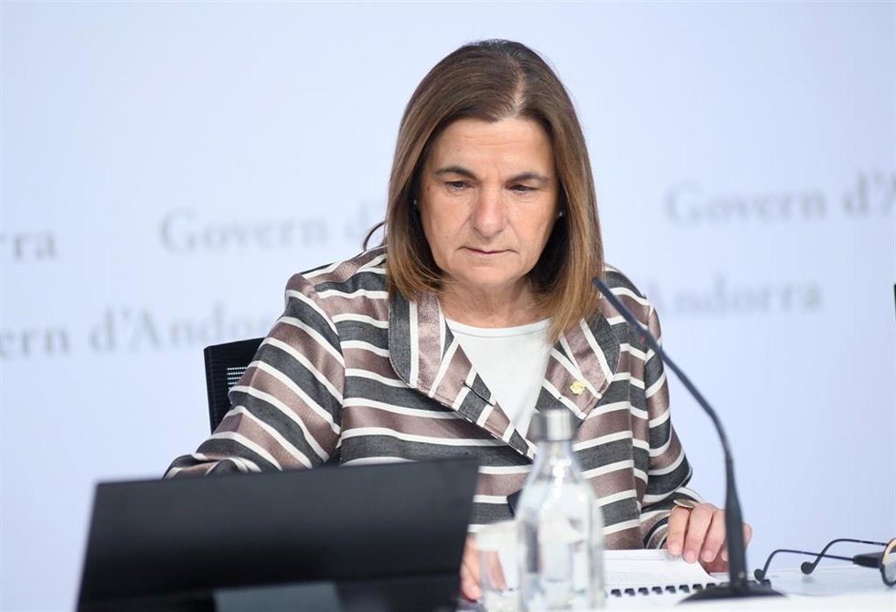 La ministra Trini Marín durante la rueda de prensa.