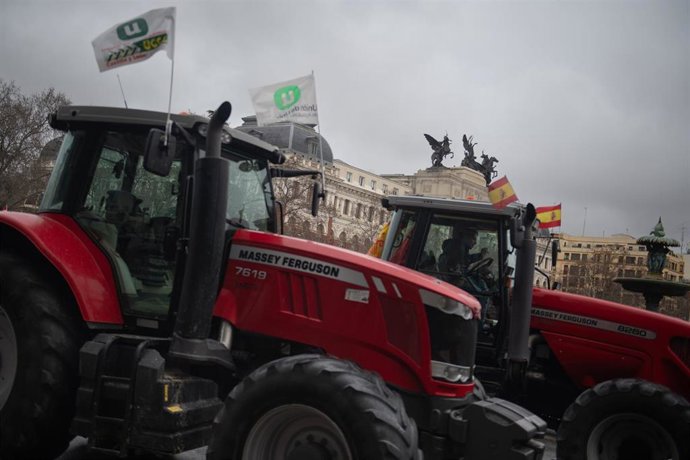 Archivo - Imagen de archivo de una manifestación de agricultores 