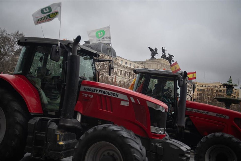 Archivo - Imagen de archivo de una manifestación de agricultores 
