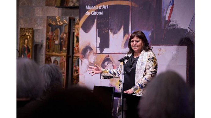 Carme Clusellas en el Museu d'Art de Girona.