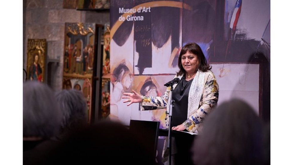 Carme Clusellas en el Museu d'Art de Girona.