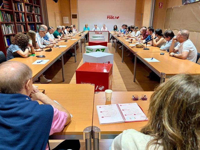 Ejecutiva provincial del PSOE de Granada celebrada este martes para analizar los resultados del 17M.