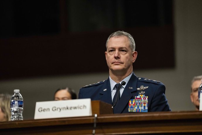 March 12, 2026, Washington, District Of Columbia, USA: United States Air Force General Alexus G Grynkewich, Commander, US European Command and Supreme Allied Commander Europe, testifies before the US Senate Committee on Armed Services hearing â€to examin