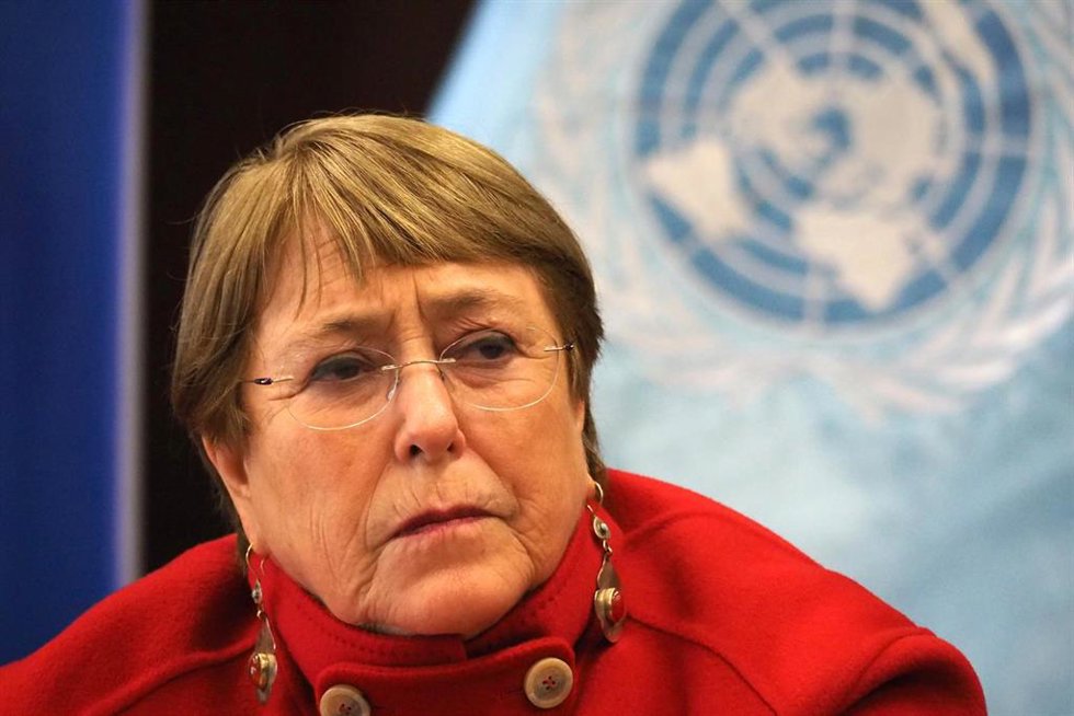 Archivo - La expresidenta de Chile Michelle Bachelet durante una rueda de prensa en Perú en 2022 (archivo)