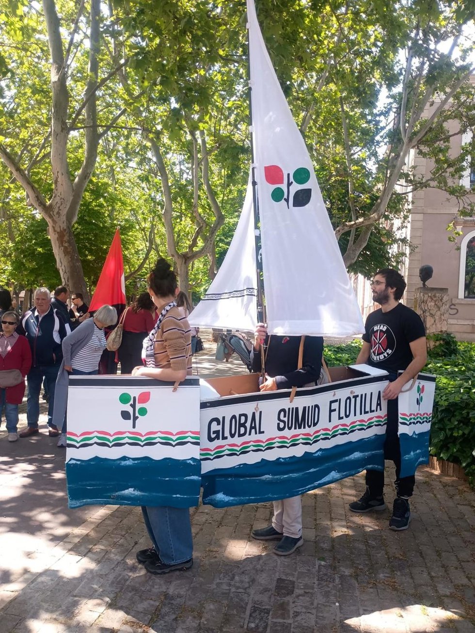 Manifestación anterior en apoyo a la flotilla