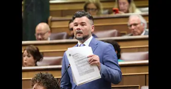 Rufián pide a Sánchez reaccionar al caso Zapatero: "Si es verdad es una mierda, si es mentira es una mierda mayor"