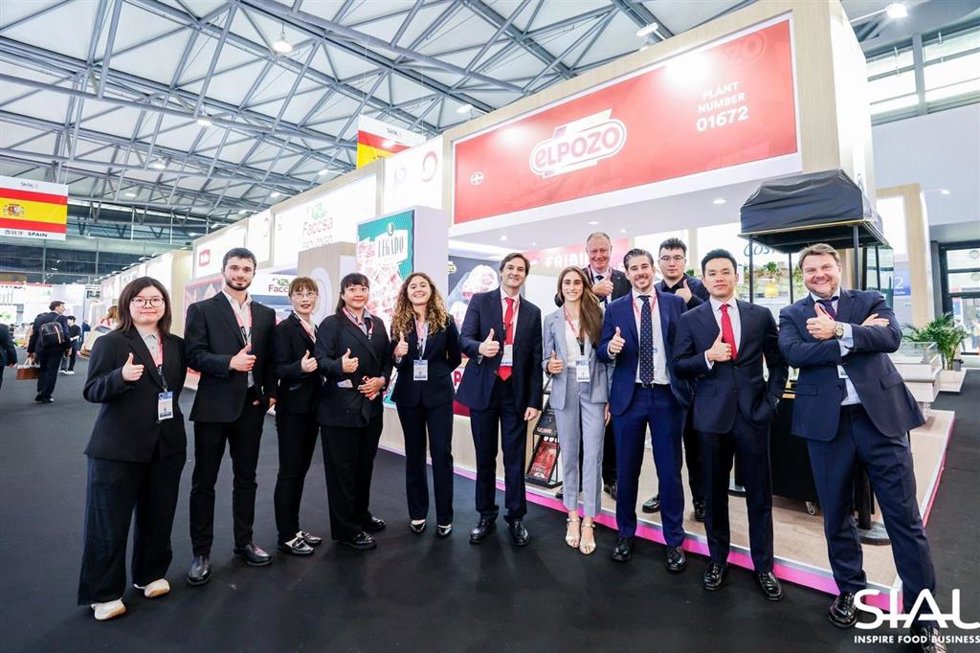 El equipo de El Pozo Alimentación, durante su participación en la feria SIAL Shanghái