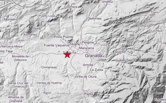 Dos terremotos simultáneos de baja intensidad se han registrado este miércoles, 20 de mayo, pasada la medianoche en las localidades granadinas de Santa Fe y Atarfe, ambas limítrofes en el Área Metropolitana de la capital.
