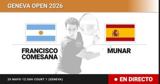 Francisco Comesana - Jaume Munar: resumen y estadísticas del partido de Octavos de final de Geneva Open