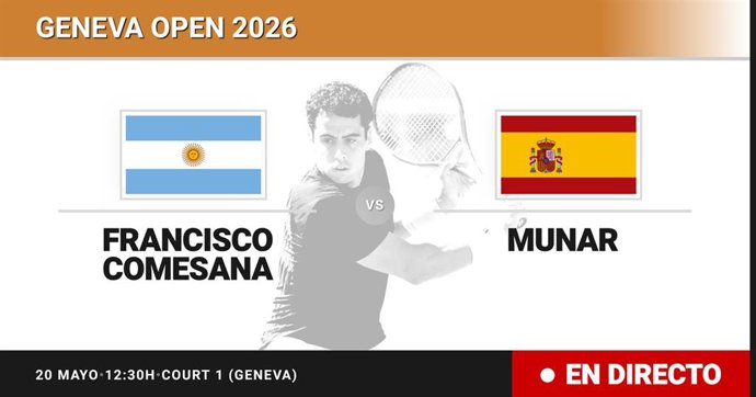 Francisco Comesana - Jaume Munar: resumen y estadísticas del partido de Octavos de final de Geneva Open