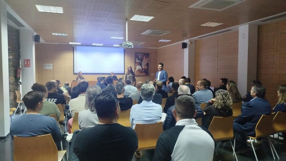 Imagen del encuentro entre compañías del sector de la construcción organizado por la Cámara de Barcelona.