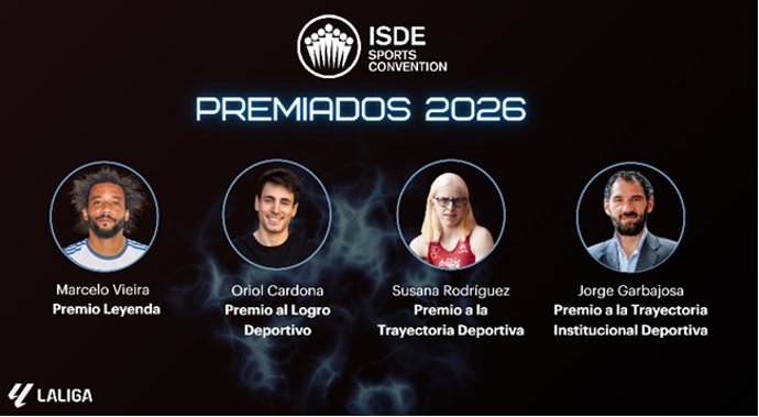 El exfutbolista Marcelo Vieira, el esquiador Oriol Cardona, la triatleta paralímpica Susana Rodríguez y el presidente de FIBA Europa, Jorge Garbajosa, recibirán este jueves los Premios ISC en la edición de 2026.