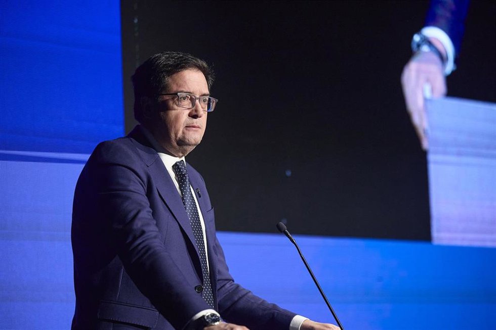 El ministro para la Transformación Digital y de la Función Pública, Óscar López, participa en el acto 'Siemens Transform 2026', en Madrid (España)