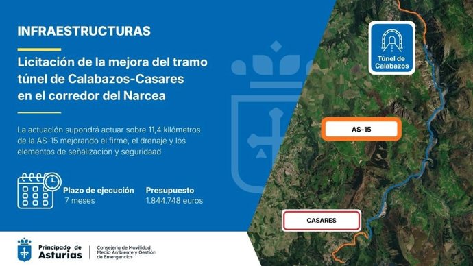 Movilidad licita por 1,8 millones la mejora de 11 kilómetros en el corredor del Narcea