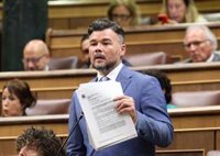 Gabriel Rufián rechaza apoyar una moción de censura tras la imputación de Zapatero: "Lo que viene es infinitamente peor"