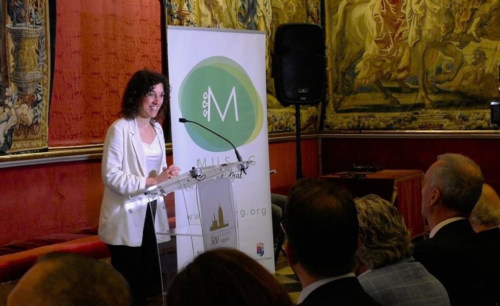 La directora, Noelia Gómez, en la presentación del 51 Festival Museg.