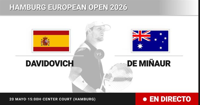 Alejandro Davidovich Fokina - Alex de Minaur: resumen y estadísticas del partido de Octavos de final de Hamburg European Open