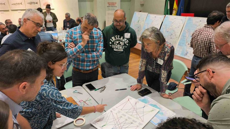 Científicos e investigadores en las jornadas sobre las marismas de la Bahía de Cadiz en Los Toruños.