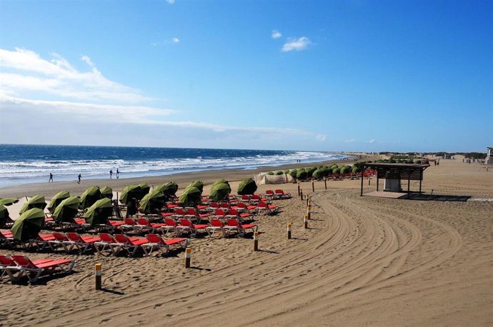 Archivo - Playa del Inglés (Gran Canaria)