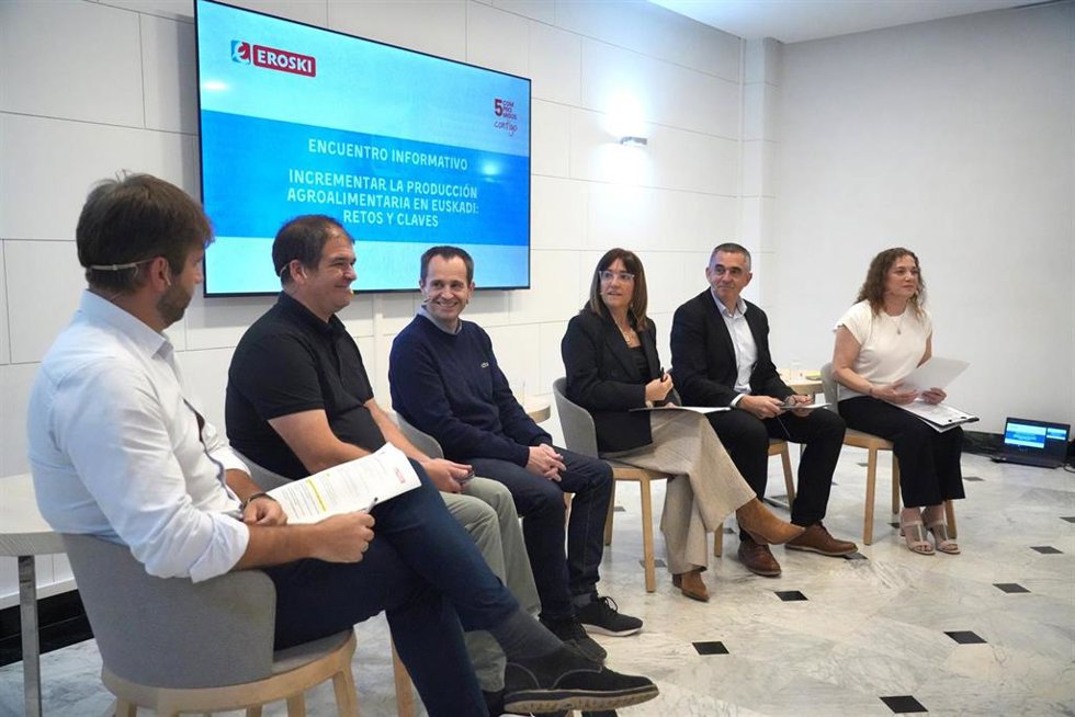 Segunda mesa sectorial de Eroski bajo el título "Incrementar la producción agroalimentaria en Euskadi: claves y retos'