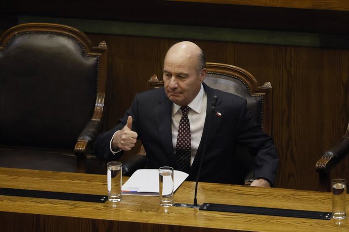 Valparaiso, 20 de mayo 2026  El ministro de Hacienda, Jorge Quiroz,  durante la sesion de la Camara de Diputados   Sebastian Cisternas/Aton Chile