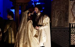Imagen de recreación de la boda de Carlos V e Isabel de Portugal en el Real Alcázar de Sevilla.