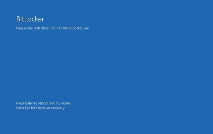 Tela do BitLocker