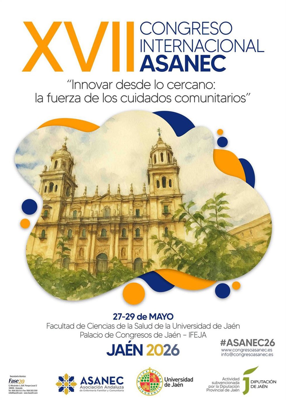 Cartel del XVII Congreso Internacional de la Asociación Andaluza de Enfermería Familiar y Comunitaria.