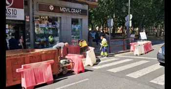 El Ayuntamiento de Logroño comienza las obras del paso de peatones elevado de la ESDIR
