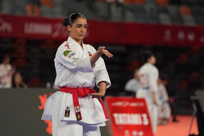 Paola García, durante una competición.