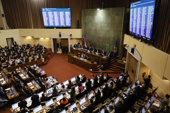 Valparaiso, 20 de mayo 2026 El ministro de Hacienda, Jorge Quiroz,  durante la sesion de la Camara de Diputados  Sebastian Cisternas/Aton Chile