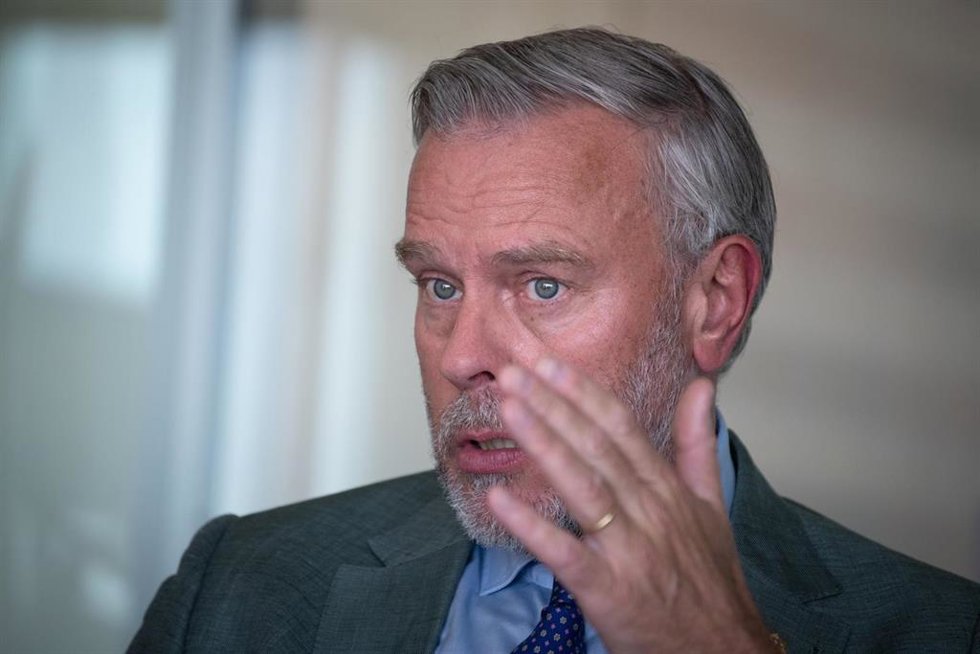 El expresidente del Comité Militar de la OTAN, el almirante Rob Bauer, durante una entrevista para Europa Press, a 19 de mayo de 2026, en Madrid (España).