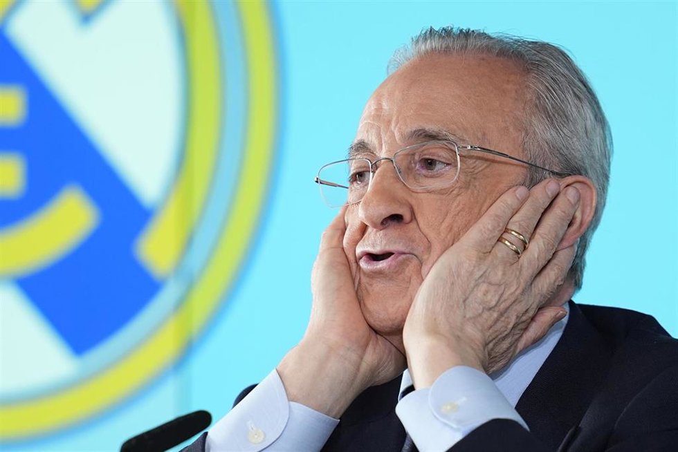 Florentino Pérez en rueda de prensa