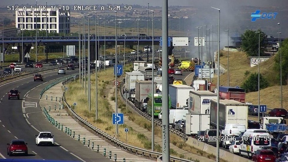 Accidente de tráfico A5 km. 17 sentido salida Móstoles.