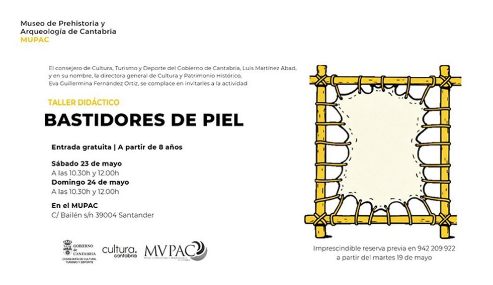 La Consejería de Cultura, Turismo y Deporte ha organizado en el Museo de Prehistoria y Arqueología de Cantabria (MUPAC) un taller para niños a partir de 8 años en torno al trabajo de las pieles, una actividad de primer orden en la Prehistoria