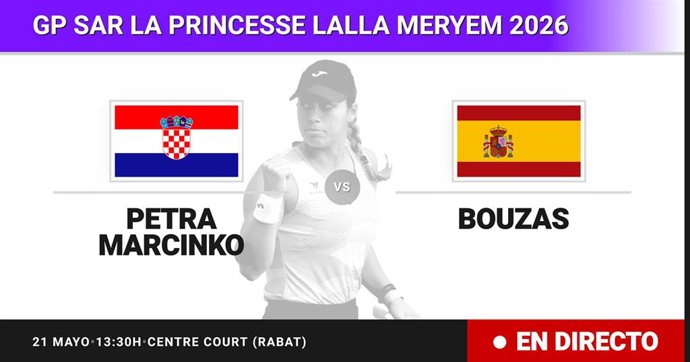 Petra Marcinko - Jessica Bouzas Maneiro: resumen y estadísticas del partido de Cuartos de final de GP SAR La Princesse Lalla Meryem